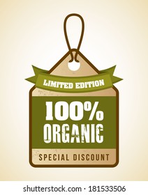 ecology design over beige background, vector illustration