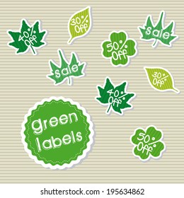 Ecology design over beige background, vector illustration