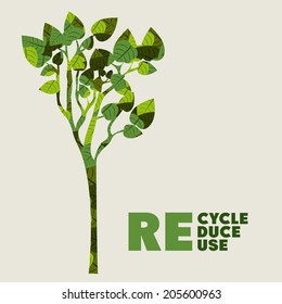 Ecology design over beige background, vector illustration