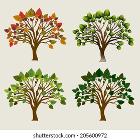 Ecology design over beige background, vector illustration
