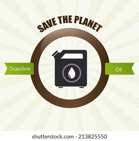 Ecology design over beige background, vector illustration