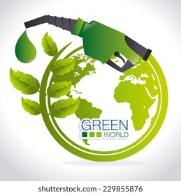 Ecology design over beige background, vector illustration
