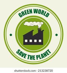 Ecology design over beige background,vector illustration
