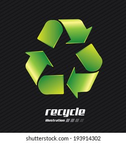 Ecology design over black background, vector illustration