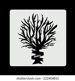 Ecology design over black background, vector illustration