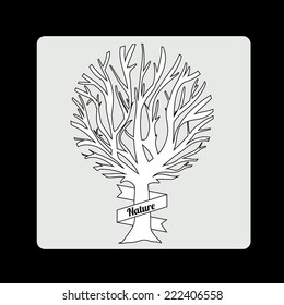 Ecology design over black background, vector illustration
