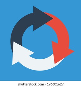Ecology design over blue background, vector illustration
