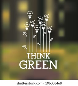 Ecology design over blur background, vector illustration