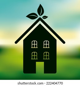 Ecology design over blur background, vector illustration