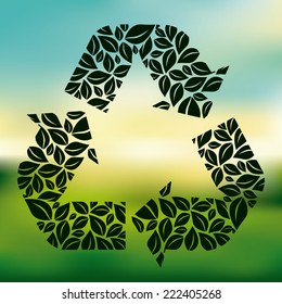 Ecology design over blur background, vector illustration