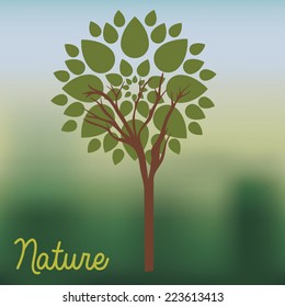 Ecology design over blur background, vector illustration