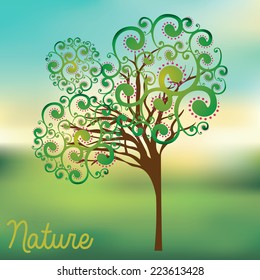 Ecology design over blur background, vector illustration