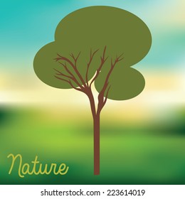 Ecology design over blur background, vector illustration