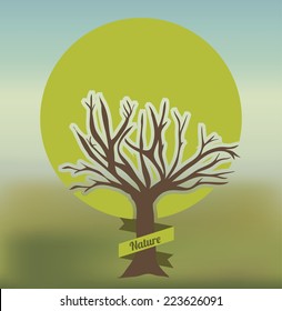 Ecology design over blur background, vector illustration