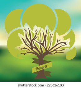 Ecology design over blur background, vector illustration