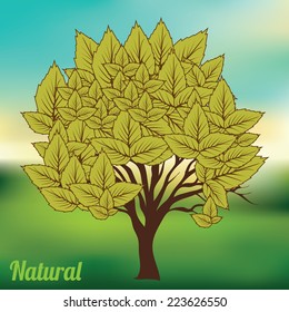 Ecology design over blur background, vector illustration