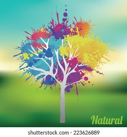 Ecology design over blur background, vector illustration