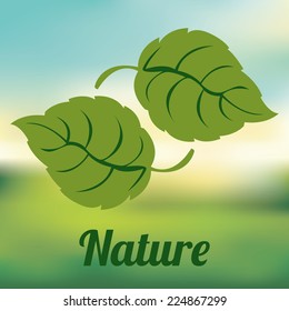 Ecology design over blur background, vector illustration