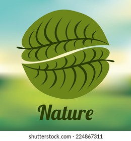Ecology design over blur background, vector illustration
