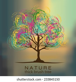 Ecology design over blur background, vector illustration