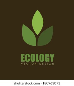 ecology design over brown background vector illustration 