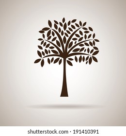 Ecology  design over brown background, vector illustration