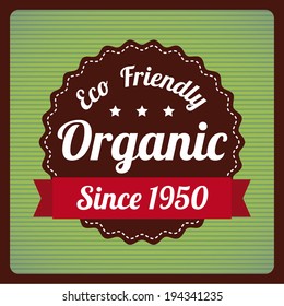 Ecology design over brown background, vector illustration