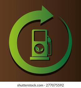 Ecology design over brown background, vector illustration.