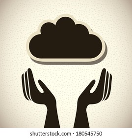 ecology design over gray background vector illustration