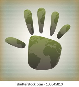 ecology design over gray background vector illustration