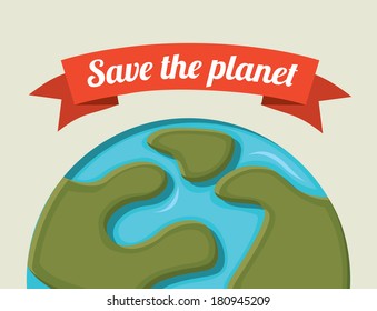 ecology design over gray background vector illustration