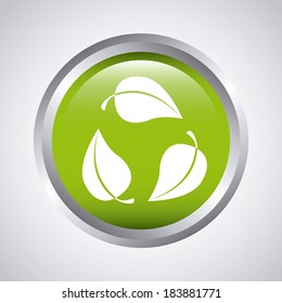 Ecology design over gray background, vector illustration