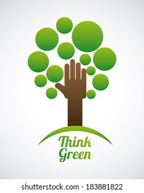 Ecology design over gray background, vector illustration