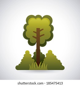 Ecology design over gray background, vector illustration