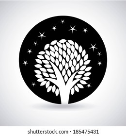Ecology design over gray background, vector illustration