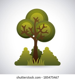 Ecology design over gray background, vector illustration