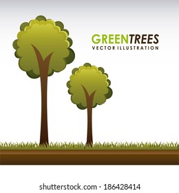 Ecology design over gray background, vector illustration