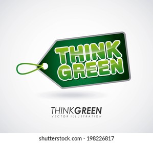 Ecology design over gray background, vector illustration