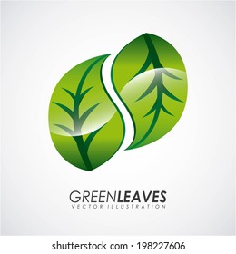 Ecology design over gray background, vector illustration