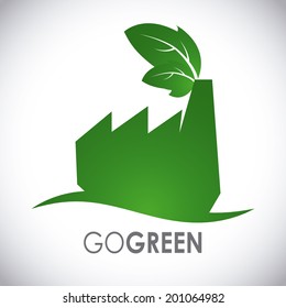 Ecology design over gray background, vector illustration