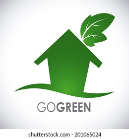 Ecology design over gray background, vector illustration