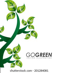 Ecology design over gray background, vector illustration