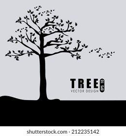 Ecology design over gray background, vector illustration