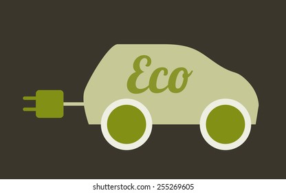 Ecology design over gray background, vector illustration.