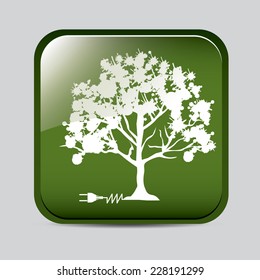 Ecology design over gray background,vector illustration