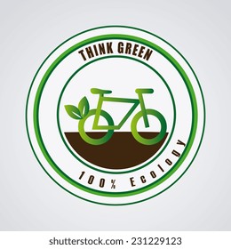 Ecology design over gray background,vector illustration