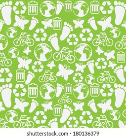 ecology design over green background vector illustration