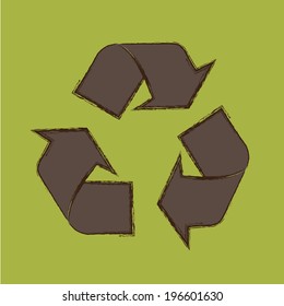 Ecology design over green background, vector illustration