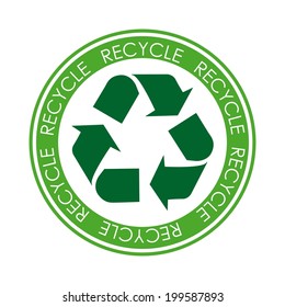 Ecology design over green background, vector illustration