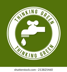 Ecology design over green background, vector illustration
